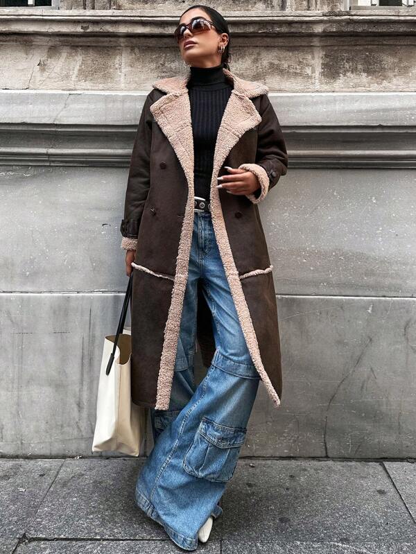 Lune London | Plush-Lined Long Shearling Coat