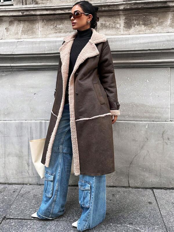 Lune London | Plush-Lined Long Shearling Coat