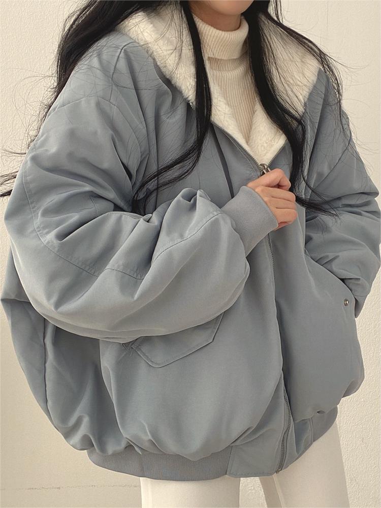 Lune London | Oversized Black Fleece Jacket with Hood