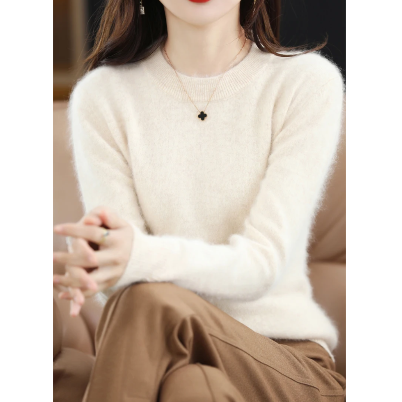 Chic Und Stil | Cashmere Pullover Women Luxurious Round Neck Soft & Fashionable