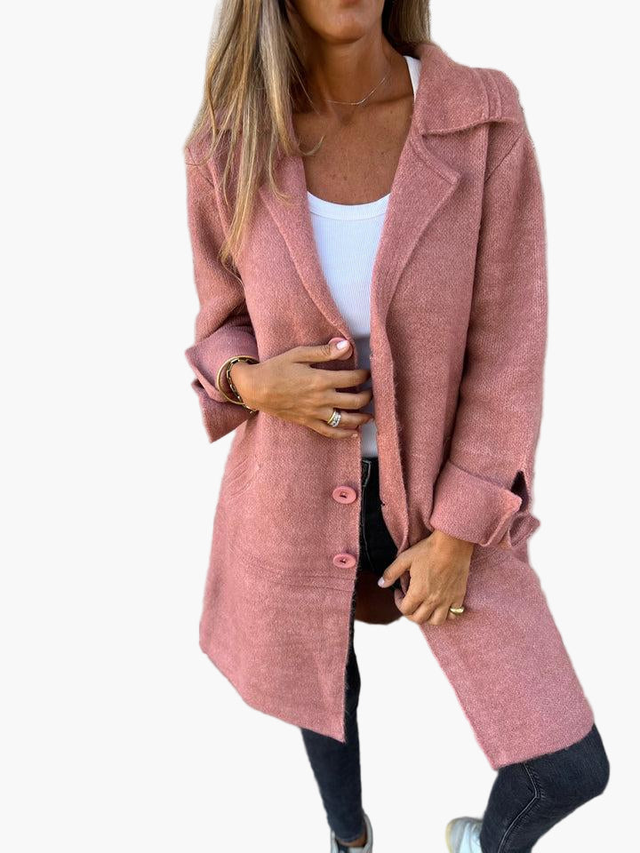 Lune London | Elegant Lapel Coat - Long trench coat for daily wear and the office