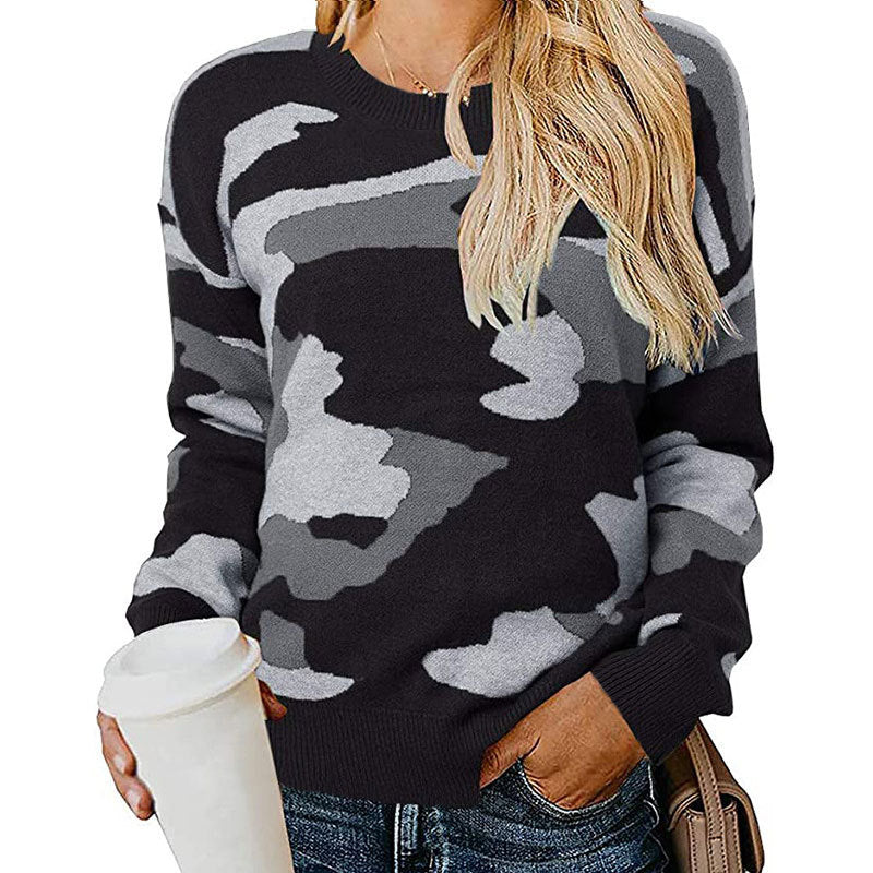 Pull camouflage stylé pour femmes Chic & Stil