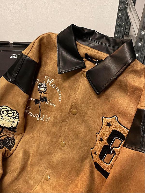Lune London | Brown suede jacket with embroidery