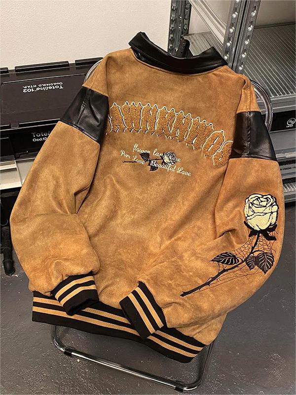 Lune London | Brown suede jacket with embroidery