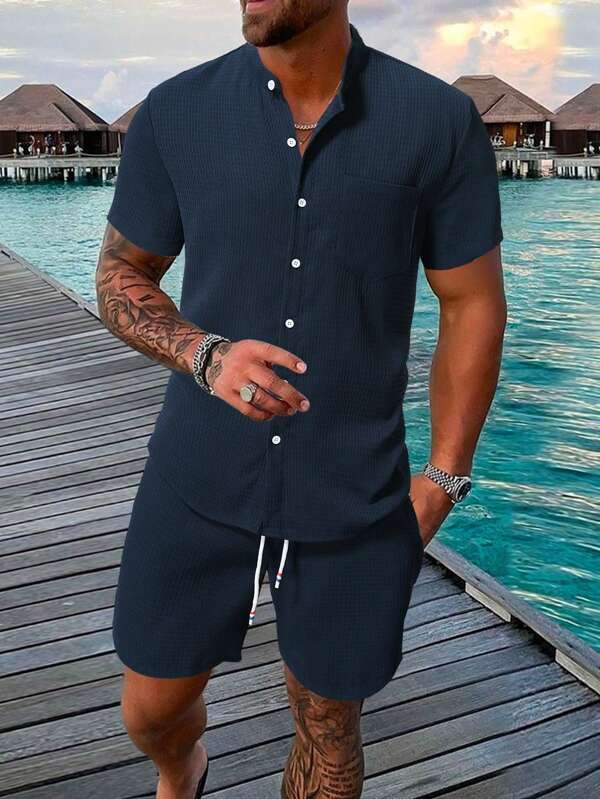 Lune London | Sleeve shirt and shorts set for men