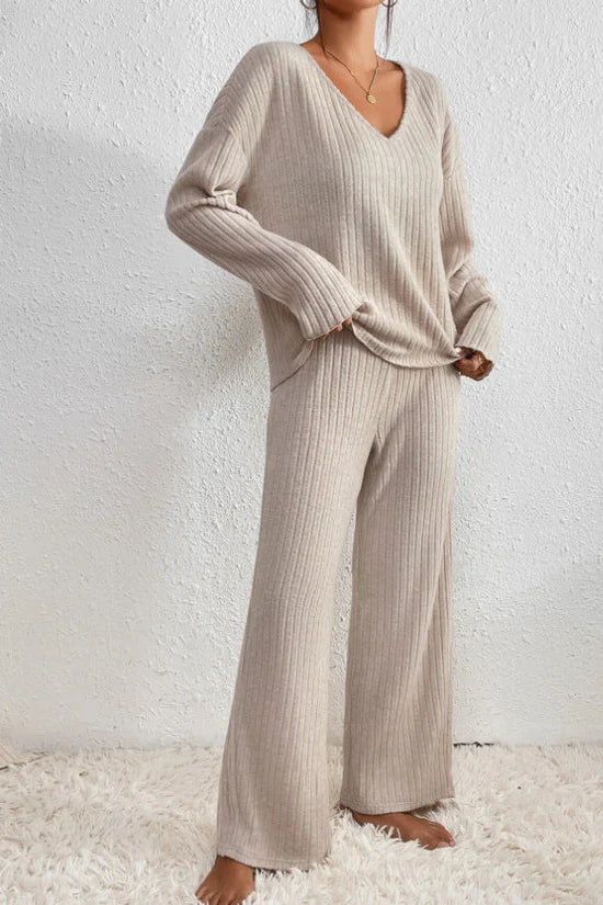 Lune London | Women's Ribbed Two-Piece Loungewear Set
