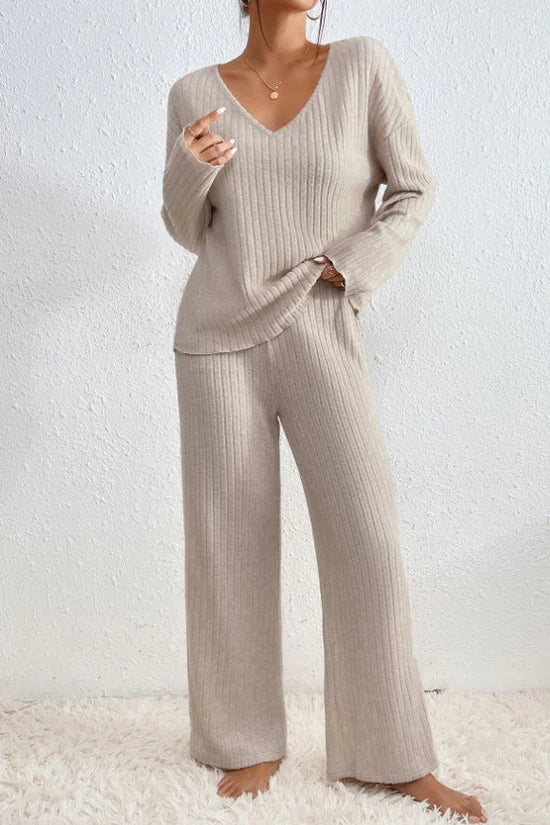 Lune London | Women's Ribbed Two-Piece Loungewear Set