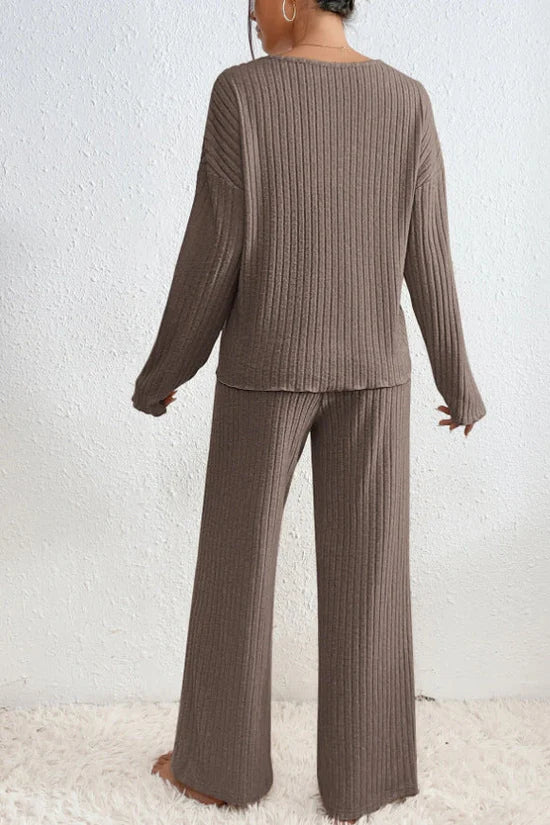 Lune London | Women's Ribbed Two-Piece Loungewear Set
