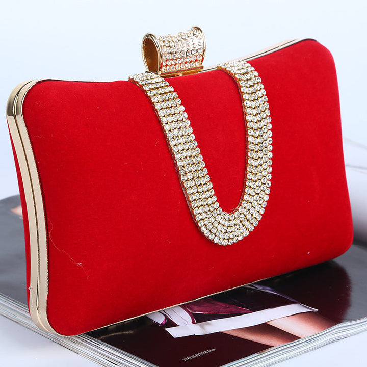 Lune London | Shaped Diamond Suede Bag