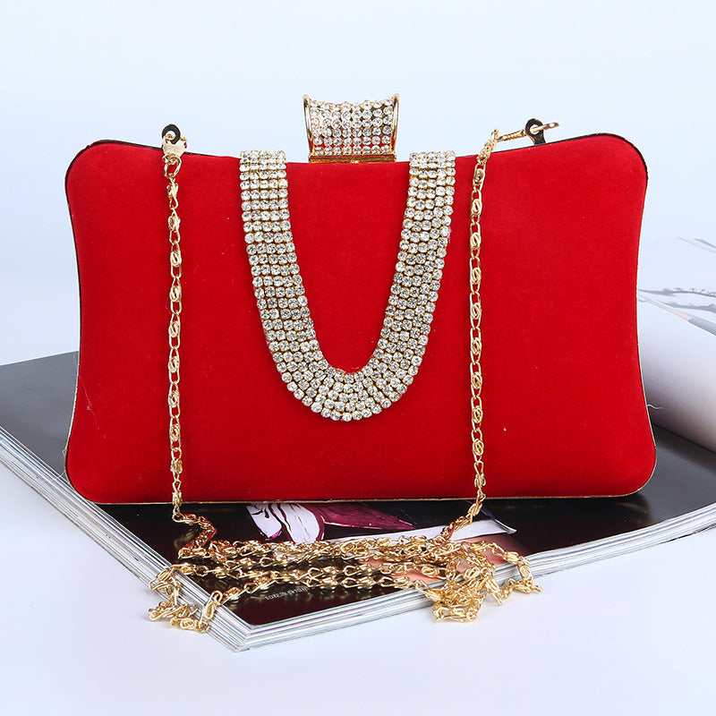 Lune London | Shaped Diamond Suede Bag