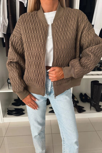 Lune London | Solid color casual jacket with zip closure and Mao collar