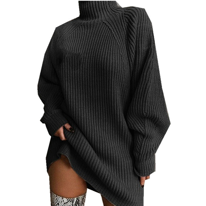 Women's sweater with high collar and raglan sleeves Lune London