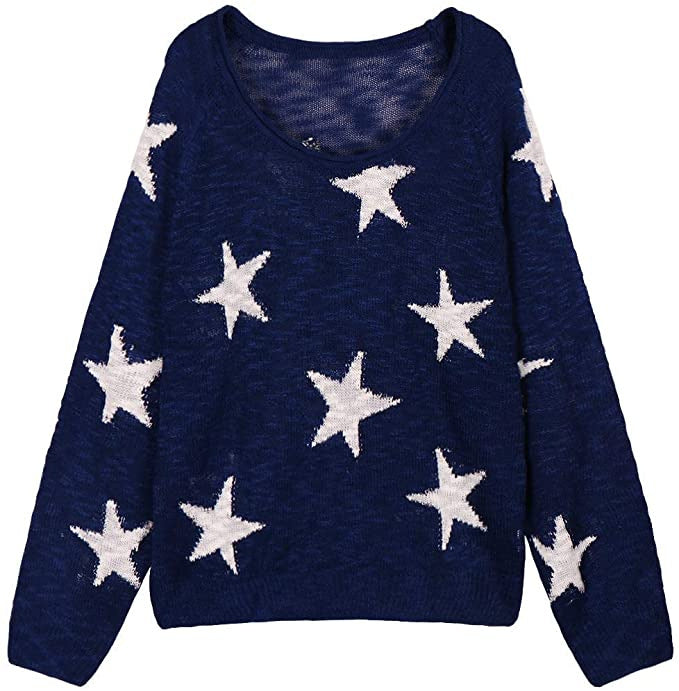 Chunky knit sweater for women with star pattern Lune London