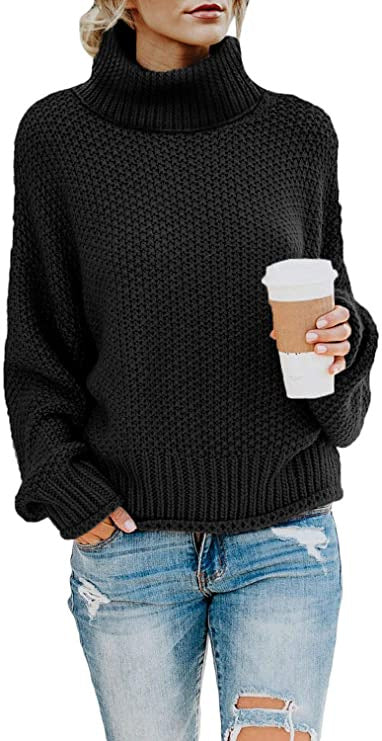 Women's sweater with high collar and structured weave Lune London
