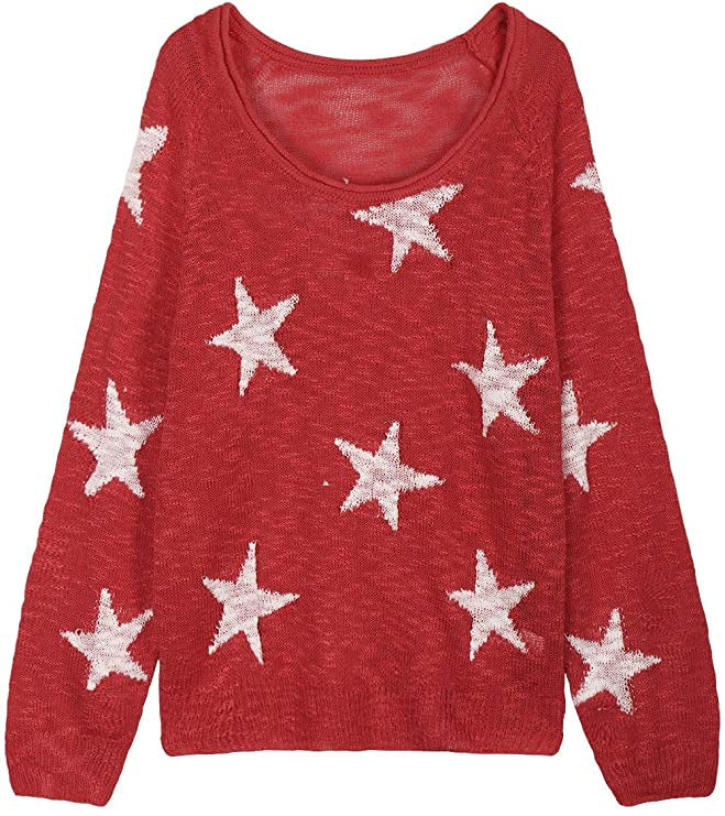 Chunky knit sweater for women with star pattern Lune London