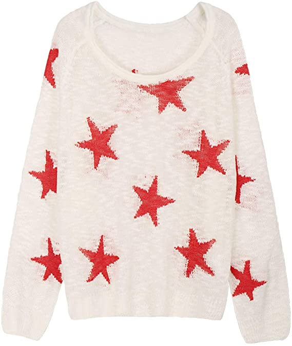 Chunky knit sweater for women with star pattern Lune London
