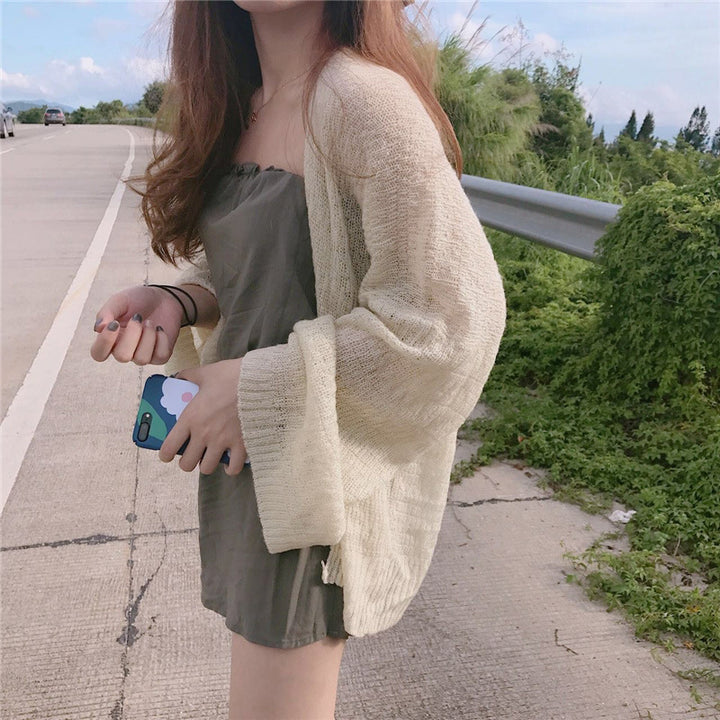 Casual striped dress for women with elastic top and flared skirt Lune London