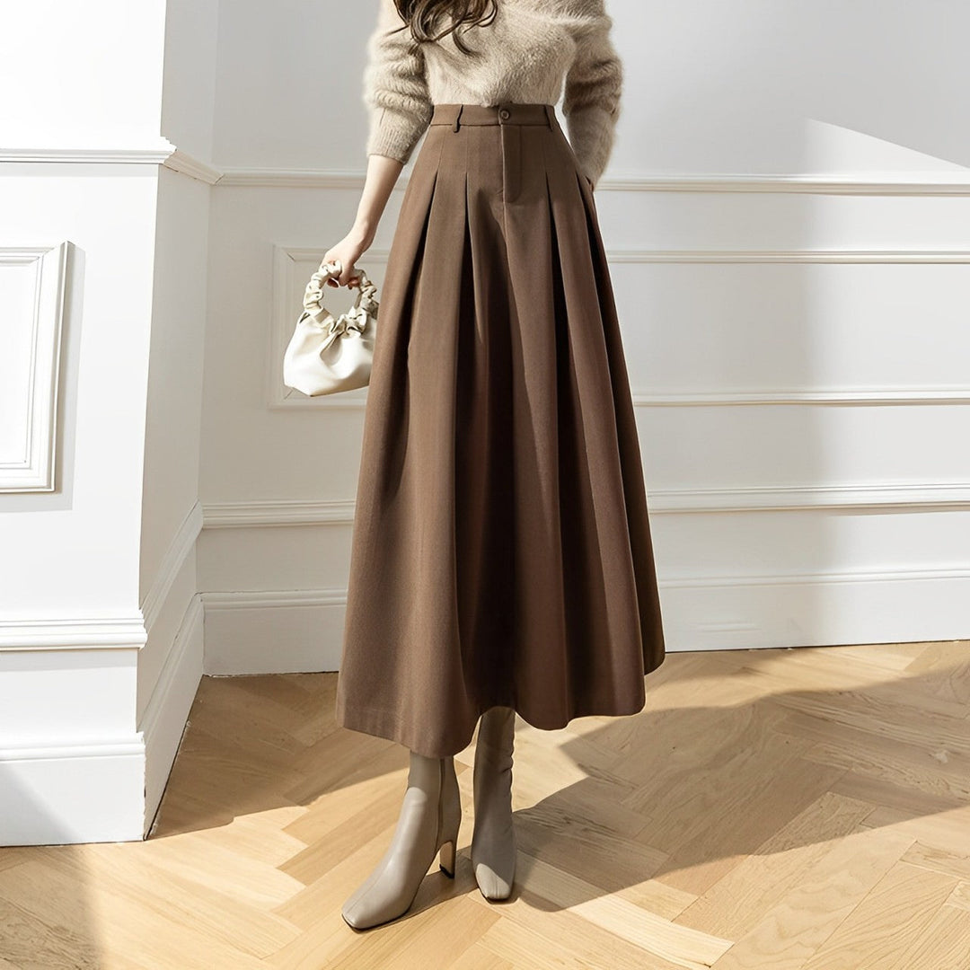 Lune London | High-Waisted Pleated Skirt Made Of Wool