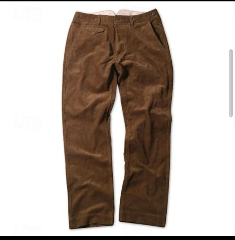 Men’s High-Quality Pleated Trousers with Adjustable Suspenders | Lune London