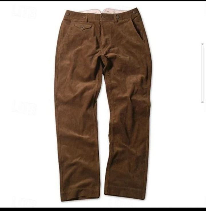 Men’s High-Quality Pleated Trousers with Adjustable Suspenders | Lune London
