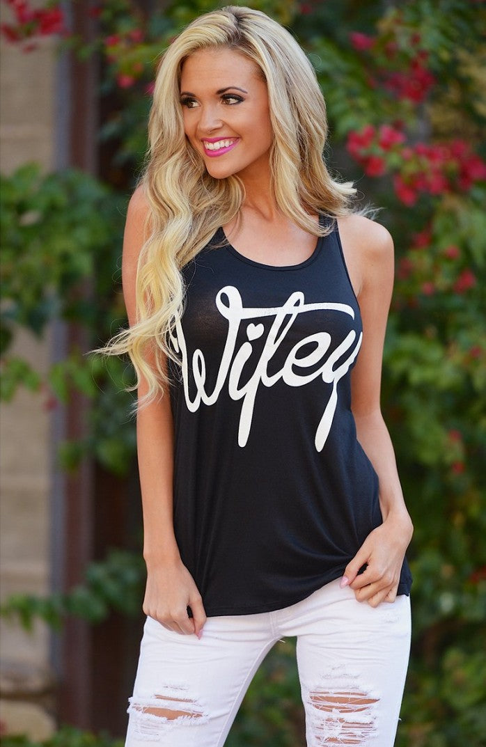 Débardeur pour femmes avec des lettrages tendance Chic & Stil
