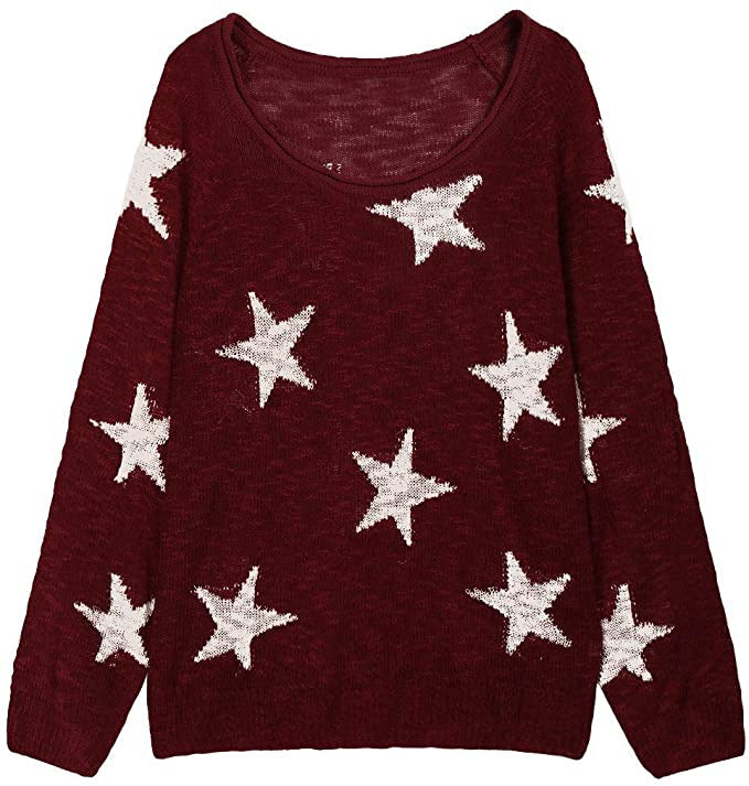 Chunky knit sweater for women with star pattern Lune London