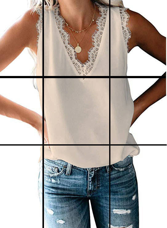 Women’s blouse with elegant lace insert Lune London