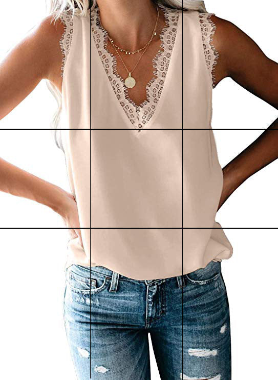 Women’s blouse with elegant lace insert Lune London
