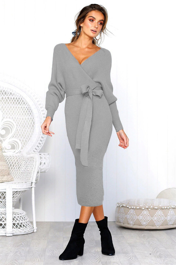 Elegant wrap dresses for women with a deep V-neckline and chic waist belt.