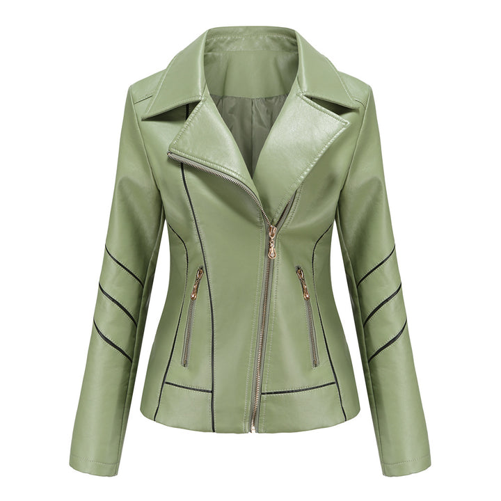 Trendy faux leather jacket for women with a structured design Chic und Stil