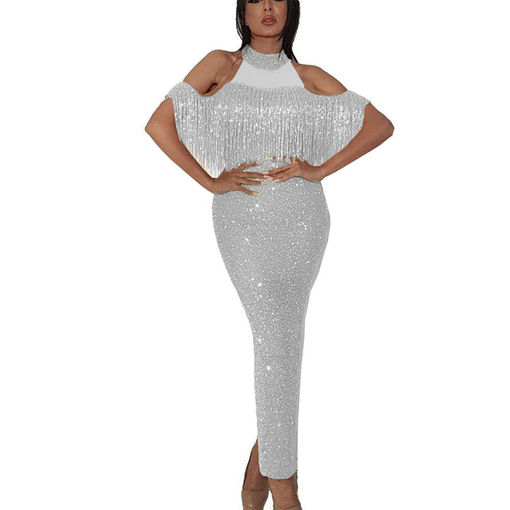 Glamorous sparkling evening dress Lune London