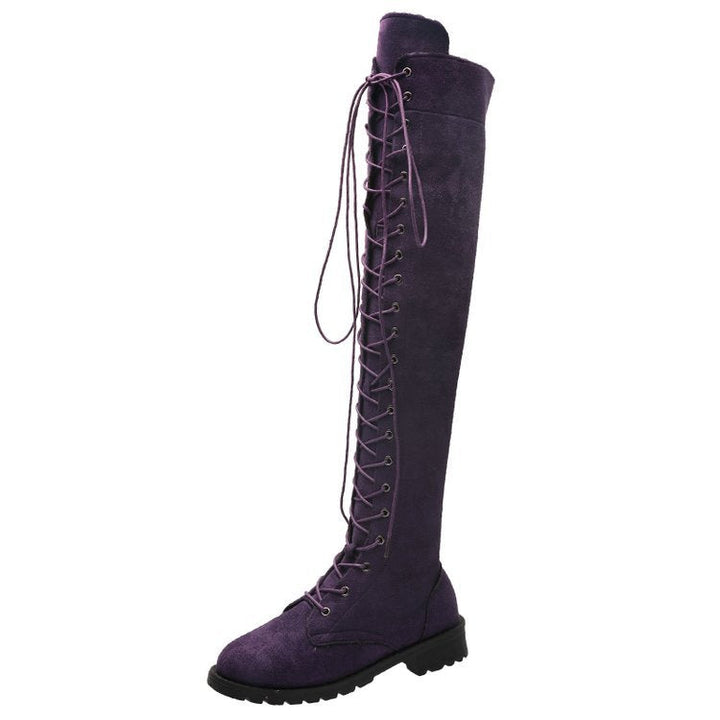 Lune London | Women's Over-the-knee Boots with trendy lacing and slip-resistant sole