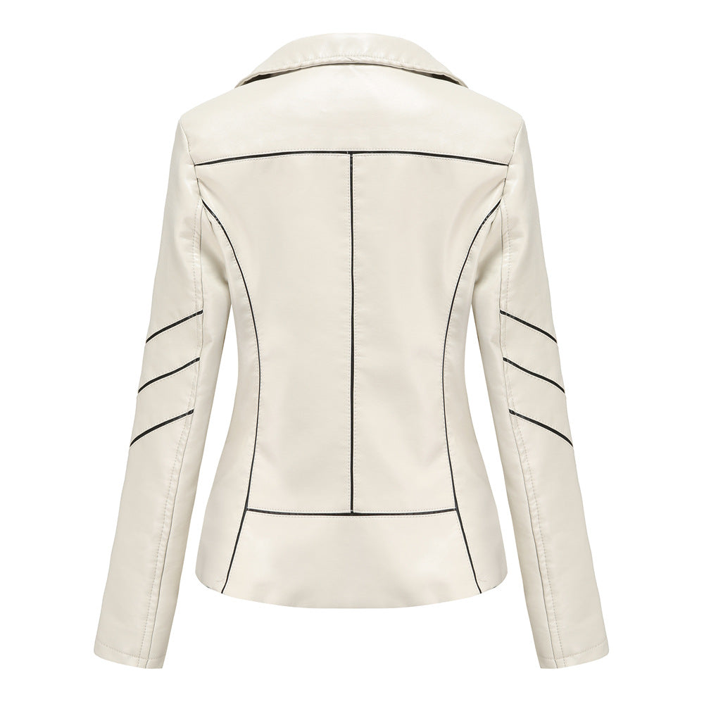 Trendy faux leather jacket for women with a structured design Chic und Stil