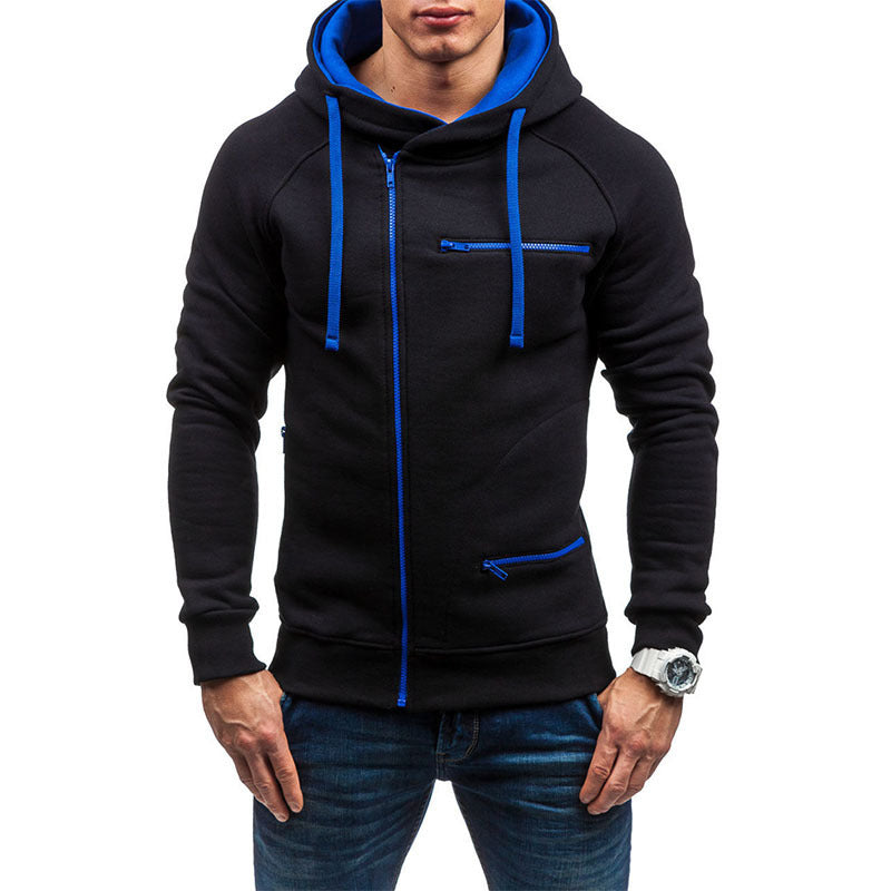 Men's sporty hoodie with contrasting zips Lune London
