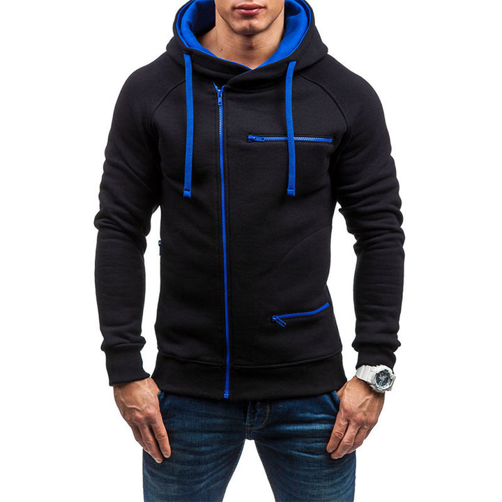 Men's hoodie with modern zipper and contrasting details Lune London
