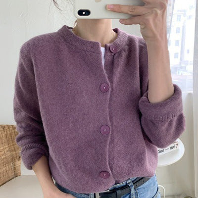 Cardigan doux pour femmes avec détails de boutons décoratifs Chic & Stil