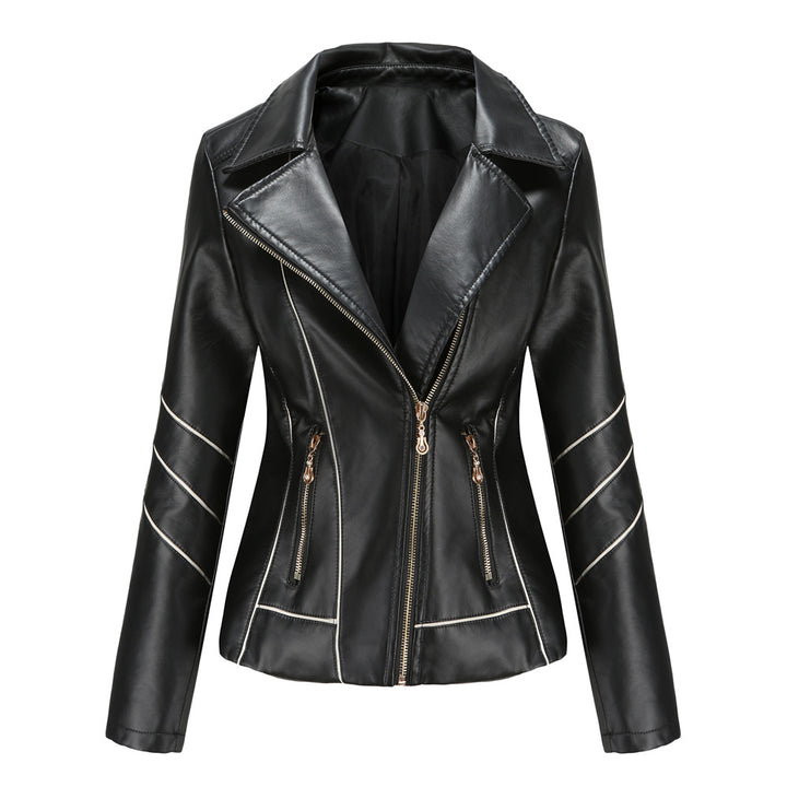 Trendy faux leather jacket for women with a structured design Chic und Stil