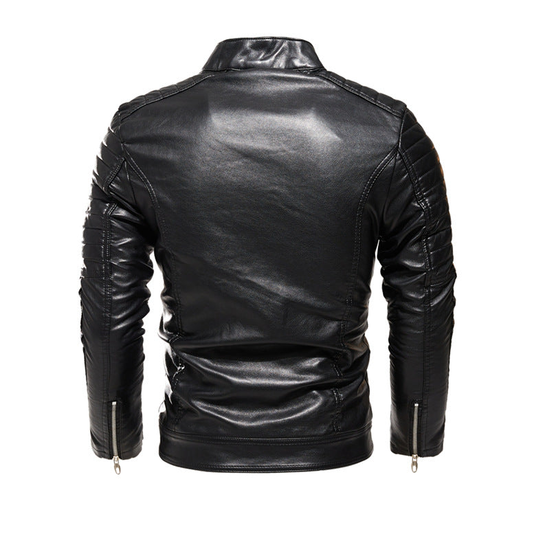 Stylish leather jacket for men with unique details Lune London