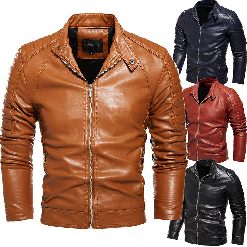 Stylish leather jacket for men with unique details Lune London