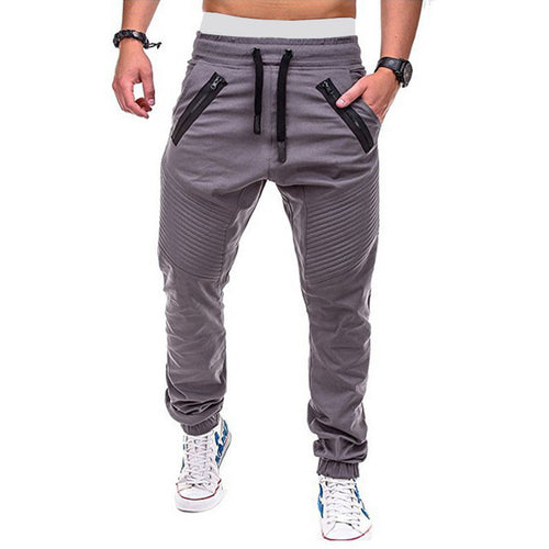 Sporty cargo jogger pants for men with stylish zip pockets and an elastic waistband Lune London