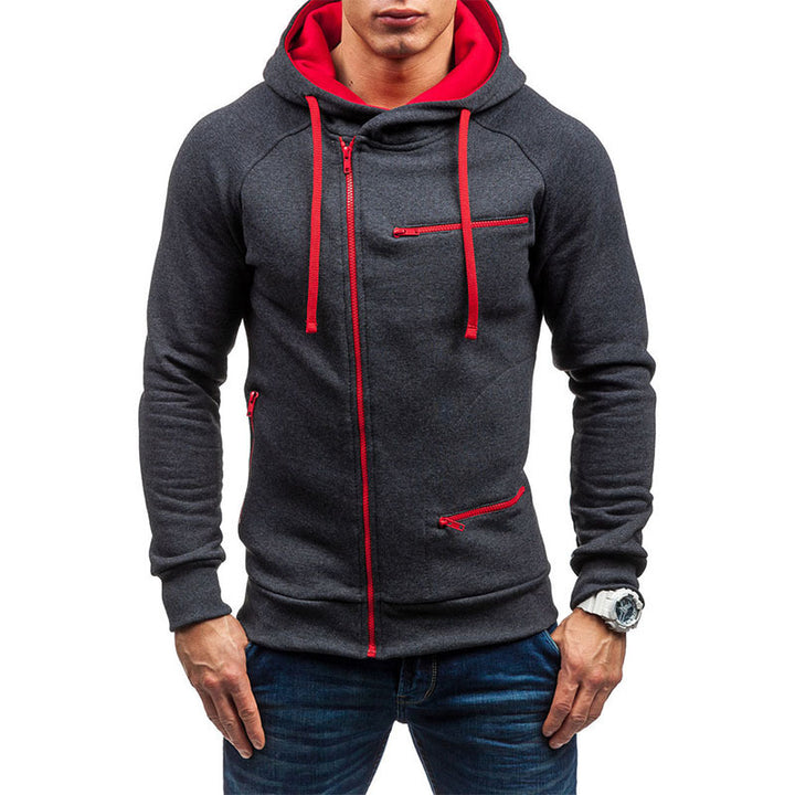 Men's sporty hoodie with contrasting zips Lune London