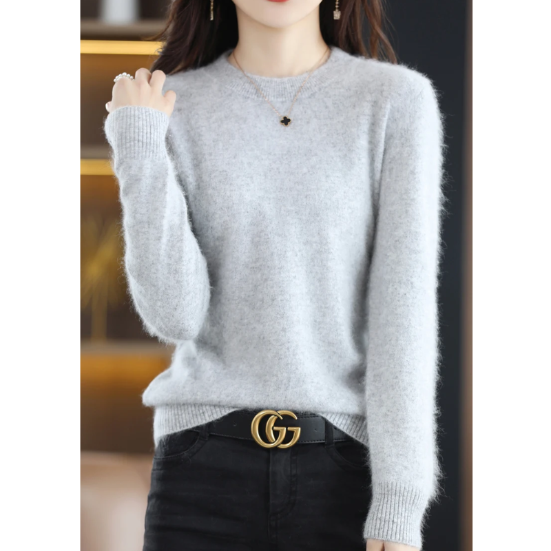 Chic Und Stil | Cashmere Pullover Women Luxurious Round Neck Soft & Fashionable
