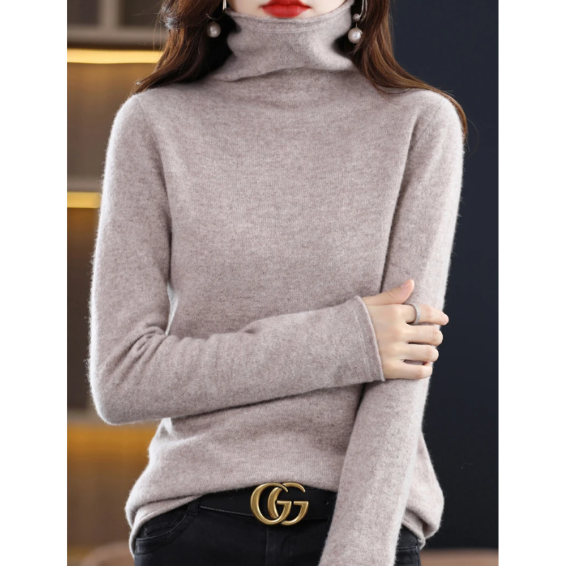 Lune London | Luxe Cashmere Pullover Women Soft Roll Neck Sweater Warm & Stylish