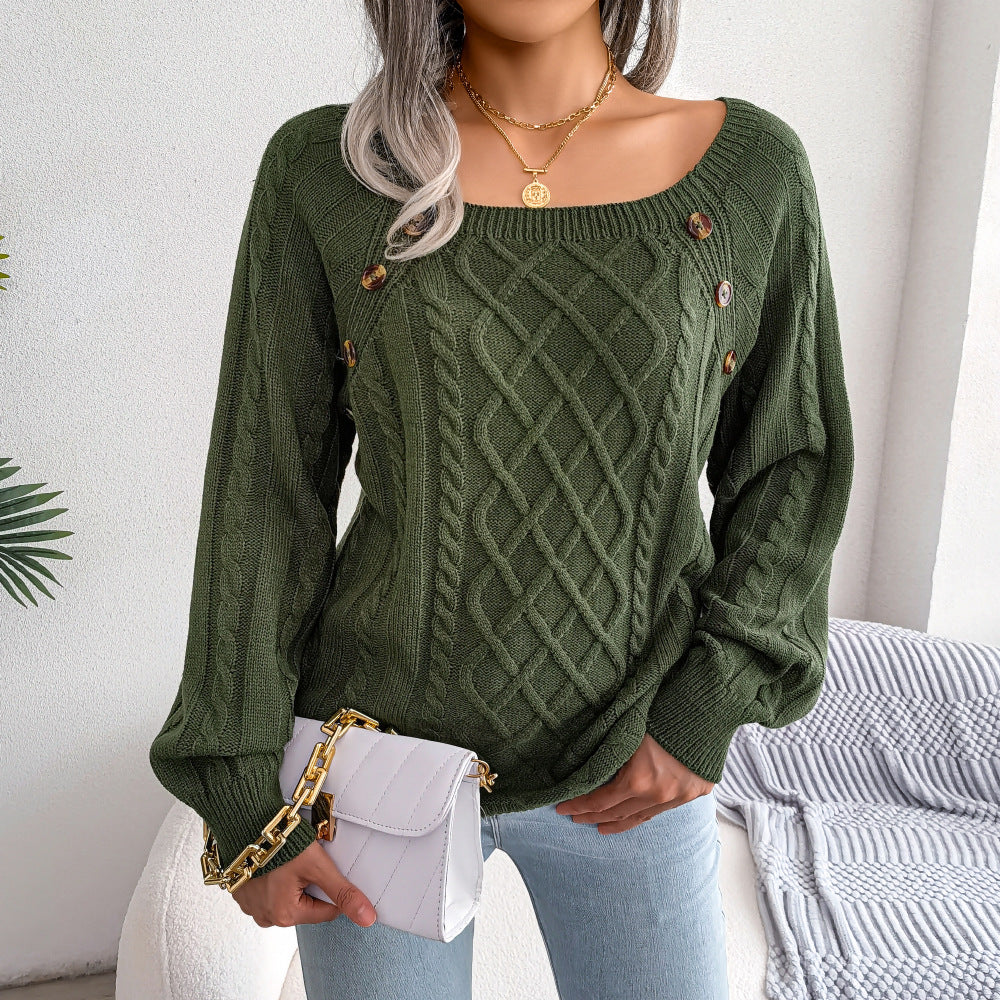 Lune London | Knit sweater with square neckline