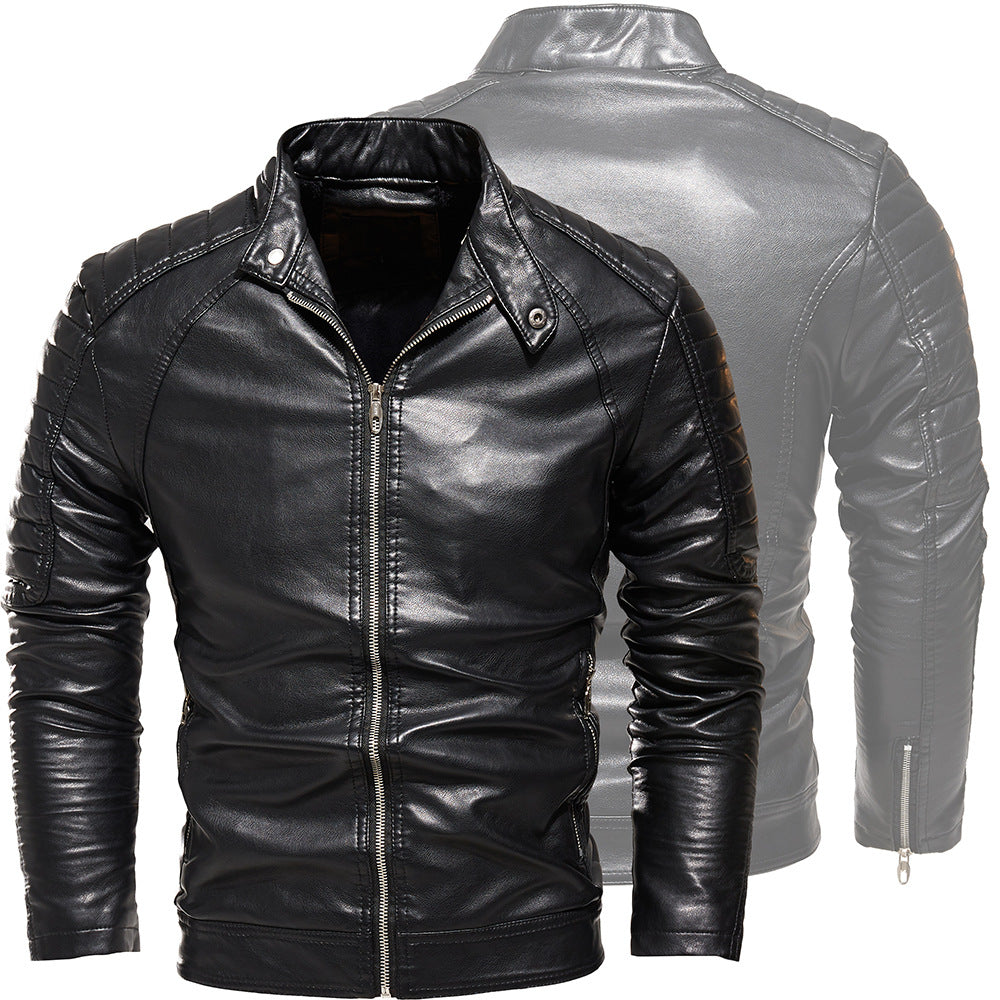 Stylish leather jacket for men with unique details Lune London