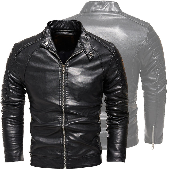 Stylish leather jacket for men with unique details Lune London
