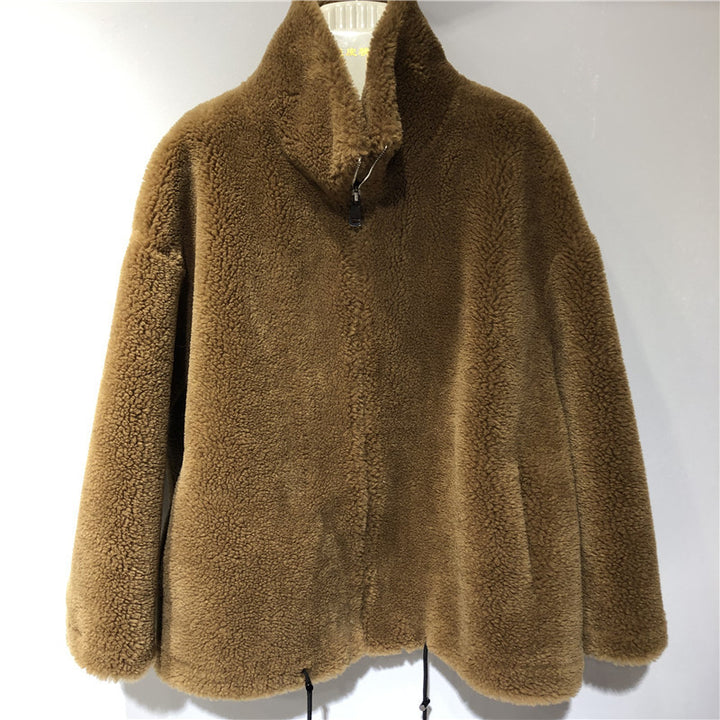 Women's comfortable and cozy fleece jacket with high collar Lune London