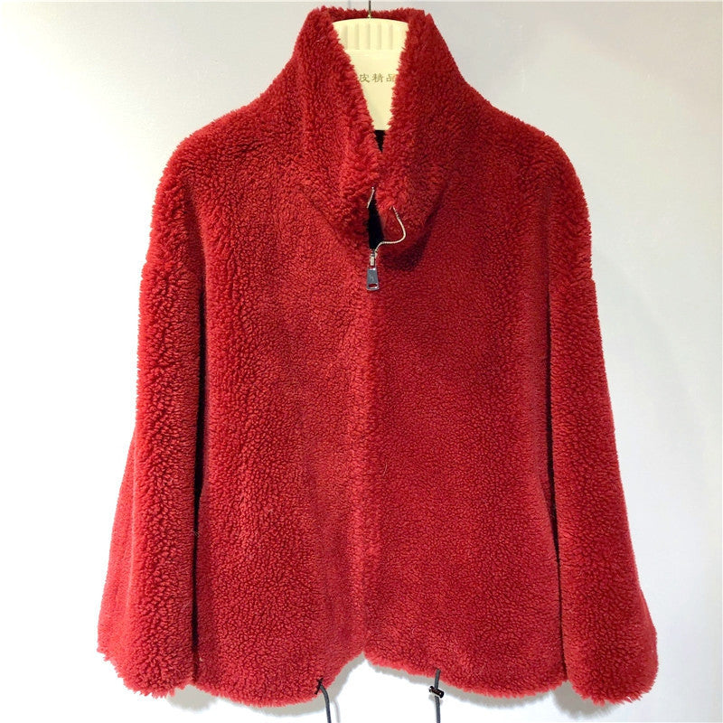 Women's comfortable and cozy fleece jacket with high collar Lune London