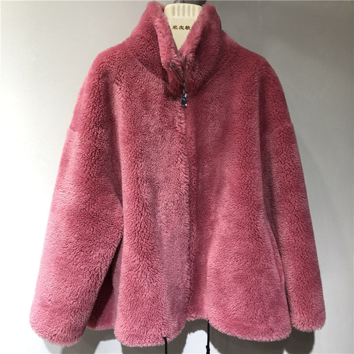 Women's comfortable and cozy fleece jacket with high collar Lune London