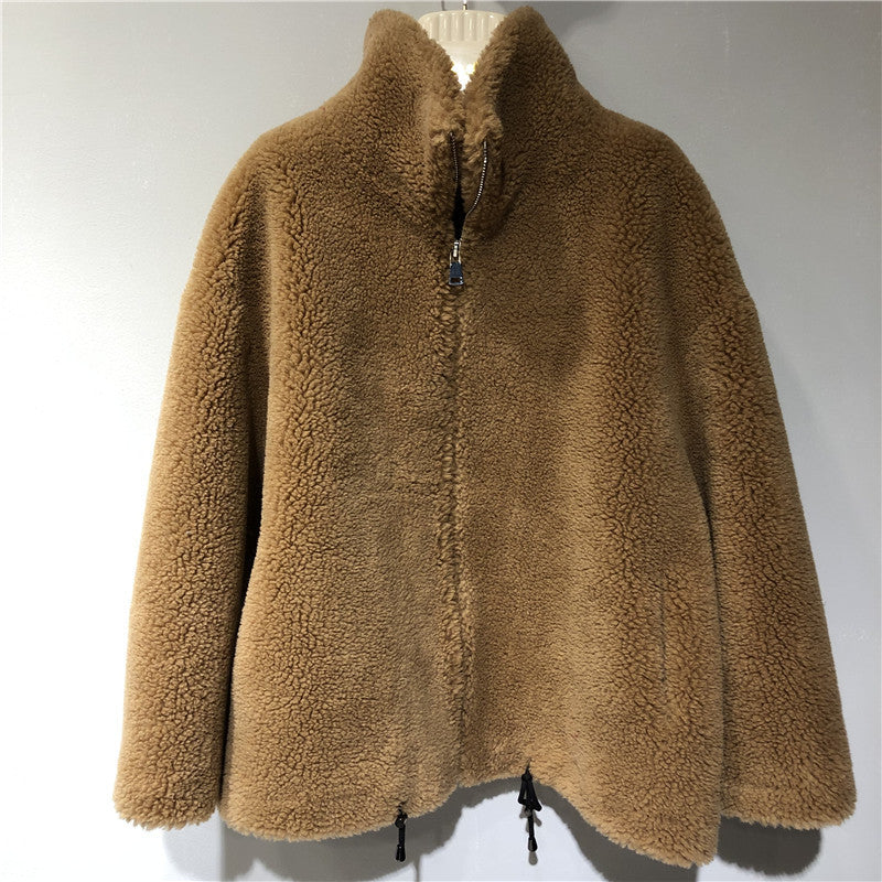 Women's comfortable and cozy fleece jacket with high collar Lune London